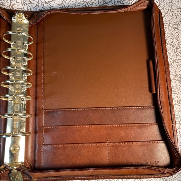 Franklin Quest Full Grain Aniline Leather Made in the USA Binder - Picture 9 of 15